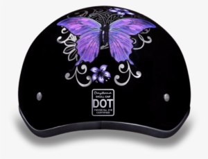 Daytona Helmet D.o.t. Daytona Skull Cap- W/ Butterfly