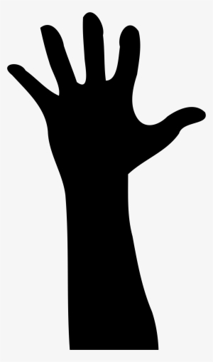 Black And White Hands Png - Raised Hand Silhouette - 1266x2146 PNG ...