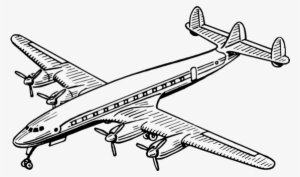 Airplane Aircraft Propellerflygplan Black And White - Black And White Plane