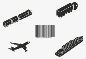 Barcode Plane Truck Cargo Train Ship Pixab - Tren De Carga Png