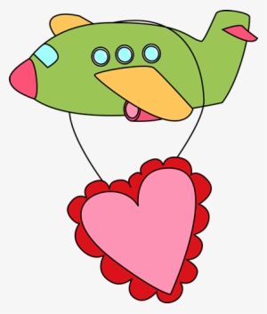 Cute Airplane Clipart - Boy Valentine Clip Art