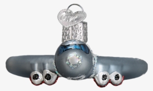 Old World Christmas Passenger Plane Glass Christmas - Old World Christmas Flopsy Glass Blown Ornament (white)