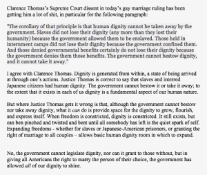 I Agree With Clarence Thomas - Obesity