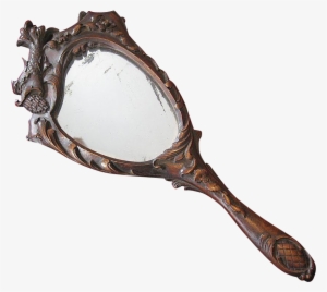 Banner Freeuse Library Th Century Carved Wooden Mirror - Wood Carved Hand Mirror