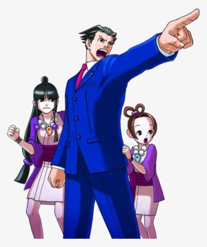 Aa2 Phoenix And Girls - Art Of Phoenix Wright: Ace Attorney