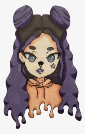 Girl With Purple Hair - Anime