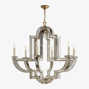 Lido Large Chandelier In Antique Mirror And Hand - Lido Chandelier