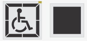 30" Dot Handicap Stencil W/ Backgound - Nz Commenwealth Games Logo 1974