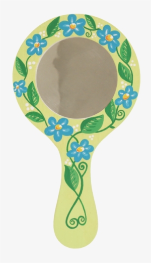 Diy Hand Mirror "round\ - Handspiegel Rund,9,5x17,3x0,7cm,ø6 Sperrholz 8 Mm