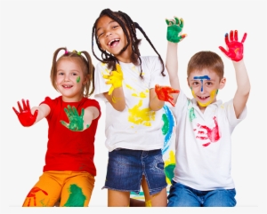 Children Playing With Paint - Children Paint Png