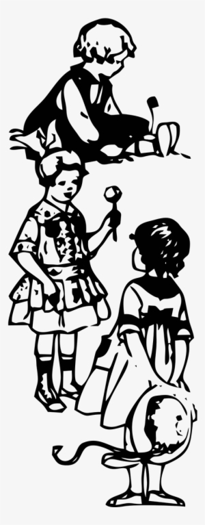 Children Playing Vintage - Child