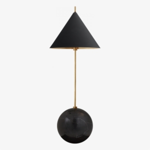 Cleo Orb Base Accent Lamp In Antique-burnished B - Lampshade