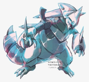 731kib, 930x859, Mega Aggron - Pokemon Mega Aggron Art