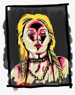 Hyuna Andy Warhol Inspired Van Gogh One - Illustration