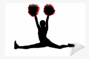Young Girl Cheerleader Silhouette Doing The Splits - Split