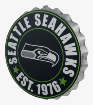 Seattle Seahawks Bottle Cap Wall Logo - Seattle Seahawks