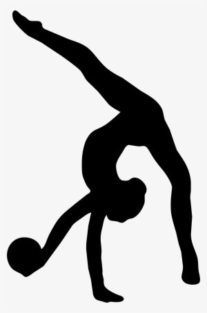 Gymnast Clipart Needle - Rhythmic Gymnastics Black And White
