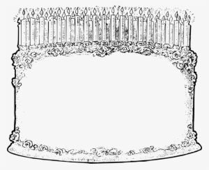 Line Art Christmas Day Birthday Candle Black And White - Birthday Border Black And White Free