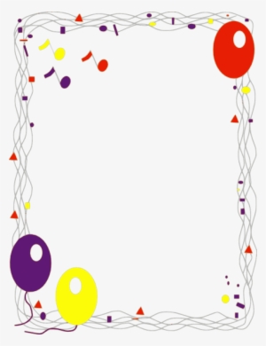 Birthday Clip Art - Happy Birthday Border Png