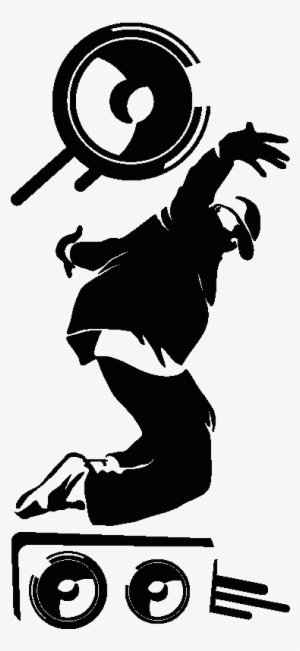 Sticker Danseur Hip Hop Et Baffles Ambiance Sticker - Sky Solution Decor Home Design Wall Sticker