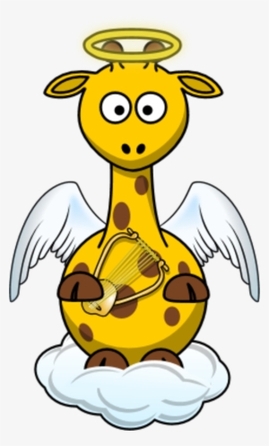 Angel Wings Clipart - Cartoon Giraffe