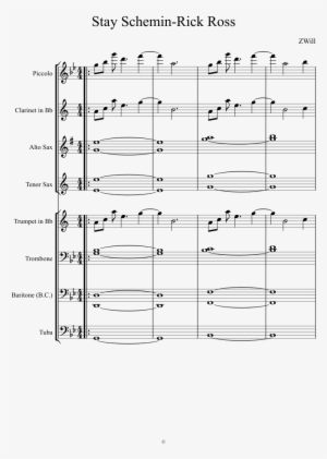 Stay Schemin-rick Ross Sheet Music Composed By Zwill - Sheet Music