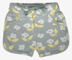 Nature Baby Jenny Shorts In Meadow Blue Mist Print - Infant