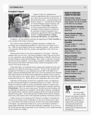 October 2015 3 President S Report I Begin My Report