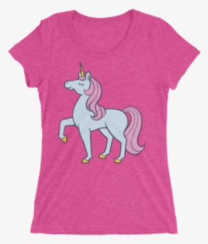 Blue And Pink Unicorn Short Sleeve Women's T-shirt - Women's Distinct Heiress X Triblend - Aqua Triblend
