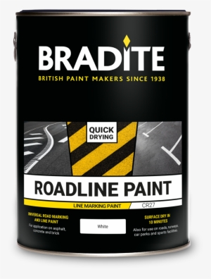 A Quick Drying, Universal Road Marking And Line Paint - Bradite 5lt Roadline Paint White
