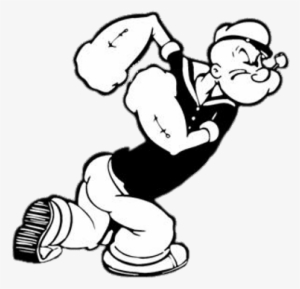 Popeye Black And White - Popeye The Sailor Man
