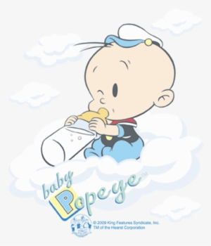 Popeye Baby Clouds Baby Bodysuit - Baby In Popeye