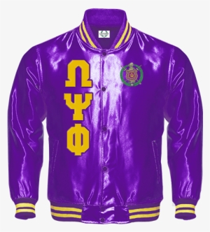 Omega Psi Phi Satin Baseball Bomber Jacket - Omega Psi Phi Bomber Jacket
