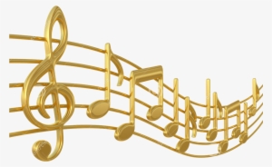 Report Abuse - Gold Musical Notes Clipart