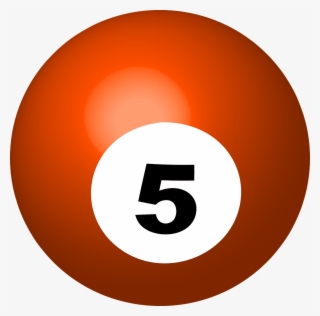 Vector Library Billiard Ball Bola Free On Dumielauxepices - Pool Ball Number 5