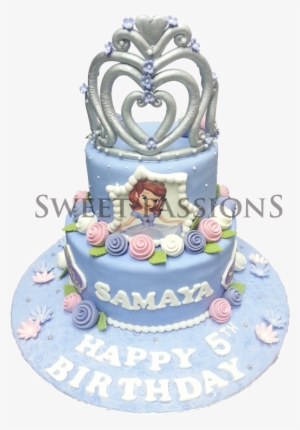 2 Tier Sophia Princess Crown Cake - Birthday Cake