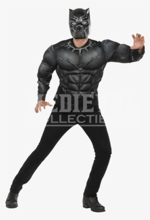 Adult Deluxe Black Panther Costume Top And Mask - Black Panther Halloween Costume Women