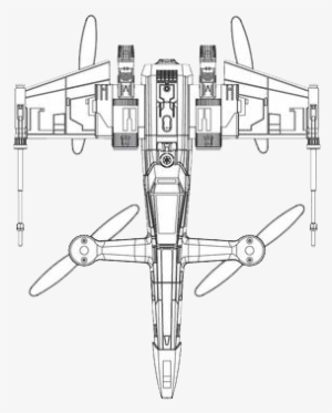 X-wing Drone Only - Unmanned Aerial Vehicle