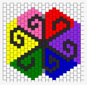 Rainbow Swirl Mask Bead Pattern - Mask