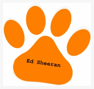 How To Set Use Orange Paw Ed Sheeran Text Clipart