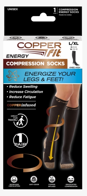 As Seen On Tv Cf Compression D40 1pk - Copper Fit Compression Socks