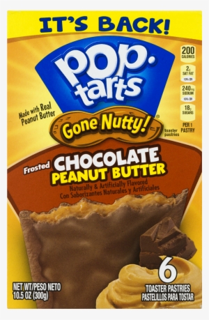 Pop Tarts Gone Nutty Chocolate Peanut Butter Png Peanut - Peanut Butter Pop Tarts Gone Nutty