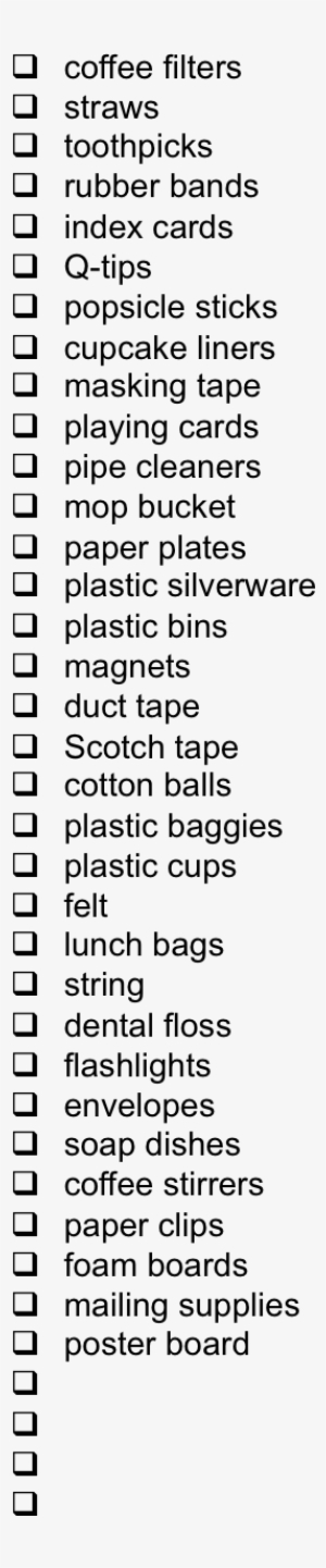 Shopping List - Dollar Tree Slime Stuff