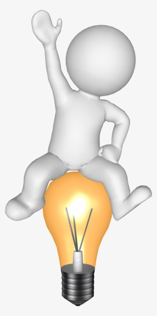 Lightbulb Clipart Idea Man - 3d Man Light Bulb