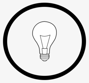 Light Bulb - Black Circle 512 X 512