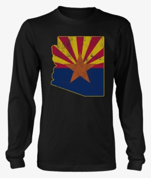 Cool Vintage Distressed Arizona State Outline Flag - Thankful Grateful Blessed Pe Teacher T-shirt Gift