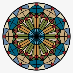 Big Image - Stained Glass Round Windows Clipart
