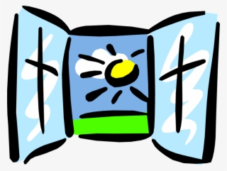 Sun Shinning Through Open Window Royalty Free Vector - Window With Sun Png