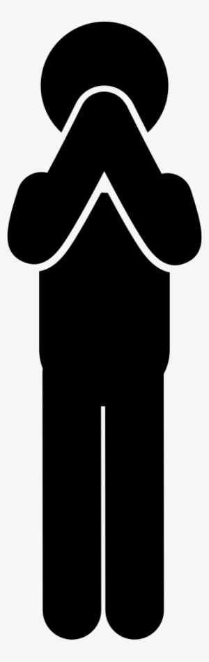 Standing Man In Praying Posture Of Hands In Front His - Prayer Standing