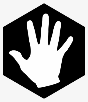 Hand Svg Black And White - Hand White Icon Png